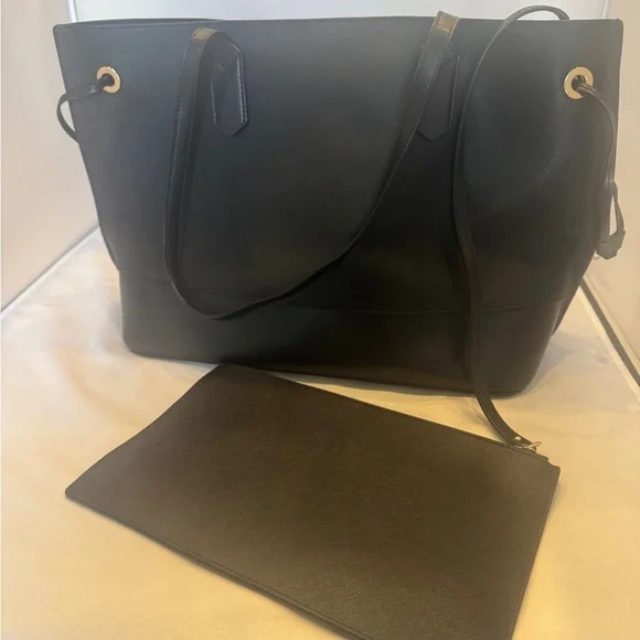 EUC MK Edith Black Tote and Clutch Set